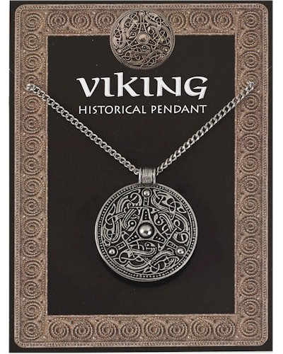 Viking Shield Pendant on Chain - Pewter Viking Shield Pendant on Chain - Pewter