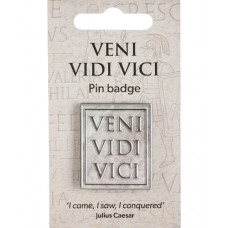 Vini Vidi Vici Enamelled Pin Badge Vini Vidi Vici Enamelled Pin Badge