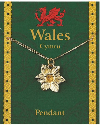 Daffodil Pendant on Chain - Gold Plated