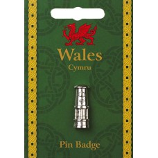 Welsh Davy Lamp Pin Badge - Pewter