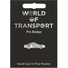 Sports Car Pin Badge - Pewter