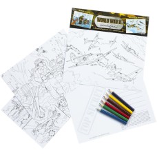 World War II Educational Colouring Postcards